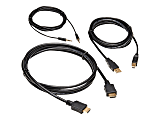 Tripp Lite HDMI KVM Cable Kit - 4K HDMI, USB 2.0, 3.5 mm Audio (M/M), Black, 6 ft. - Video / audio / data cable kit - 6 ft - black - molded, 4K support