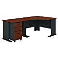 Bush Business Furniture Office Advantage 48"W Corner Desk With 36"W Return And Mobile File Cabinet, Hansen Cherry, Premium Installation 1 thumbnail image