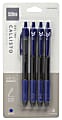 Office Depot® Brand Callisto Retractable Gel Ink Pens, Medium Point, 0.7 mm, Blue Barrel, Blue Ink, Pack Of 4 Pens