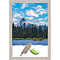 Amanti Art Marred Silver Wood Picture Frame, 23" x 33", Matted For 20" x 30"