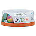 Memorex™ DVD-R Recordable Media Spindle, 4.7GB/120 Minutes, Pack Of 25