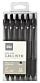 Office Depot® Brand Callisto Retractable Gel Ink Pens, Medium Point, 0.5 mm, Translucent Black Barrel, Black Ink, Pack Of 12 Pens