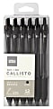 Office Depot® Brand Callisto Retractable Gel Ink Pens, Medium Point, 0.7 mm, Translucent Black Barrel, Black Ink, Pack Of 12 Pens