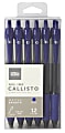 Office Depot® Brand Callisto Retractable Gel Ink Pens, Fine Point, 0.5 mm, Translucent Blue Barrel, Blue Ink, Pack Of 12 Pens