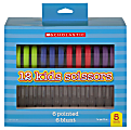 Scholastic Kids Scissors, 5", Blunt, Assorted Colors, Pack Of 12