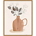 Amanti Art La Planta II (Floral Vase) by Victoria Barnes Framed Canvas Wall Art Print, 16" x 20", Maple