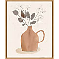 Amanti Art La Planta II (Floral Vase) by Victoria Barnes Framed Canvas Wall Art Print, 16" x 20", Maple 1 thumbnail image