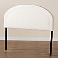 Baxton Studio Fiana Modern Boucle Fabric Queen Size Headboard, 56-5/16”H x 61-5/8”W x 3-5/16”D, White/Dark Brown 1 thumbnail image
