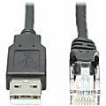 Eaton Tripp Lite Series USB-A to RJ45 Rollover Console Cable (M/M) - Cisco Compatible, 250 Kbps, 15 ft. (4.57 m), Black - U009015RJ45X 1 thumbnail image