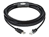 Tripp Lite USB-A To RJ45 Rollover Console Cable, 15'