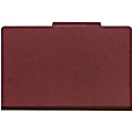 Office Depot® Brand Pressboard Classification Folder, 2 Dividers, 6 Partitions, 1/3 Cut, Legal Size, 30% Recycled, Red/Brown 1 thumbnail image