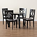 Baxton Studio Louisa Modern 5-Piece Dining Set, Gray/Dark Brown