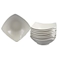Gibson Zen Buffetware Square Ceramic Bowls, White, Set Of 8 Bowls 1 thumbnail image