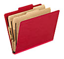 Pendaflex® PressGuard® Color Classification File Folder, 8 1/2" x 11", Letter Size, Scarlet, Box Of 10