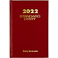 AT-A-GLANCE® 2022 Standard Diary With Daily Reminder, 5 1/2" x 8", Red