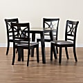 Baxton Studio Brooke Modern 5-Piece Dining Set, Gray/Dark Brown 1 thumbnail image