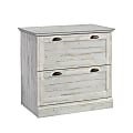 Sauder® Barrister Lane 32-3/8"W x 19-1/2"D Lateral 2-Drawer File Cabinet, White Plank 1 thumbnail image