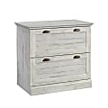 Sauder® Barrister Lane 32-3/8"W x 19-1/2"D Lateral 2-Drawer File Cabinet, White Plank