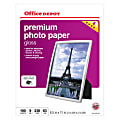 Office Depot® Brand Premium Photo Paper, High Gloss, 8 1/2" x 11", 9 Mil, Pack Of 100 Sheets