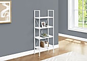 Monarch Specialties Riva 48"H 4-Shelf Bookshelf, White 1 thumbnail image
