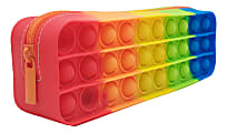 Office Depot® Brand Pop-It Pencil Pouch, 2-1/2" x 8", Rainbow