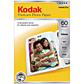 Kodak® Premium Photo Paper, Glossy, 4" x 6", 8.5 Mil, Pack Of 60 Sheets