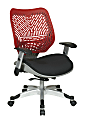 Office Star™ Unique Self-Adjusting SpaceFlex Mid-Back Managers Chair, Raven