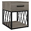 kathy ireland® Home by Bush® Furniture City Park Industrial End Table With Drawer, Driftwood Gray, Standard Delivery 1 thumbnail image