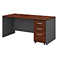 Bush Business Furniture Components 66"W x 30"D Office Desk With Mobile File Cabinet, Hansen Cherry, Standard Delivery