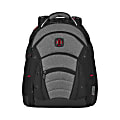 Wenger® Synergy Backpack With 16" Laptop Pocket, Black/Heather Gray