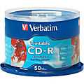 Verbatim CD-R 700MB 52X Silver Inkjet Printable - 50pk Spindle - 50 Pack