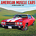 Willow Creek Press Hobbies Monthly Wall Calendar, 12" x 12", FSC® Certified, American Muscle Cars, January to December 2021, 10419