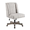 Linon Cooper Mid-Back Home Office Chair, Antique Gray/Gray/Natural 1 thumbnail image