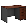 Bush Business Furniture Components 48"W x 30"D Office Desk With Mobile File Cabinet, Hansen Cherry, Standard Delivery