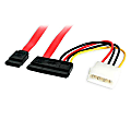 StarTech.com 18in SATA Serial ATA Data and Power Combo Cable - Power your Internal SATA hard drive from an LP4 connector on your Power Supply