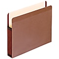 Pendaflex® Tyvek® Premium Reinforced File Pockets, 5 1/4" Expansion, 9 1/2" x 11 3/4", Dark Brown, Box Of 5 File Pockets