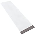 Partners Brand 18" x 51" Long Poly Mailers, White, Case Of 25 Mailers