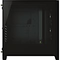 Corsair iCUE 4000X Computer Case - Midi Tower - Black - Tempered Glass,  Steel, Plastic - 4 x Bay - 0 - ATX Motherboard Supported - 6 x Fan(s)