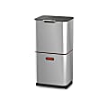 Joseph Joseph Totem 60-Liter Dual Recycling And Waste Bin, Silver 1 thumbnail image