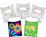 Barker Creek Peel & Stick Library Pockets, 3-1/2" x 5-1/8", Garden, Set Of 90 Pockets 1 thumbnail image