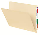 Smead® Manila Single-Ply End-Tab Folders, Letter Size, Straight Cut, Pack Of 100