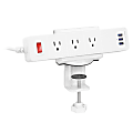 Mount-It MI-7281 Surge Protector Power Strip And Mount, 5"H x 4"W x 2"D, White 1 thumbnail image