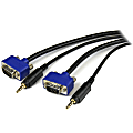 StarTech.com 6 ft Coax High Resolution Monitor VGA Cable w/ Audio - HD15 M/M - 6ft