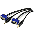 StarTech.com 6 ft Coax High Resolution Monitor VGA Cable w/ Audio - HD15 M/M - 6ft 1 thumbnail image