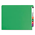 Smead® Color End-Tab Folders, Straight Cut, Letter Size, Green, Box Of 100
