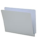 Smead® Color End-Tab Folders, Straight Cut, Letter Size, Gray, Box Of 100