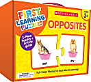 Scholastic First Learning Opposites Puzzles, Pre-K, Pack Of 25 Puzzles