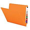 Smead® Color End-Tab Folders, Straight Cut, Letter Size, Orange, Box Of 100