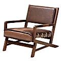 Baxton Studio 9245 Rovelyn Lounge Chair, Brown 1 thumbnail image