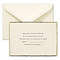 Custom Premium Wedding & Event Response Cards With Envelopes, 4-7/8" x 3-1/2", Deckled In Gold, Box Of 25 Cards